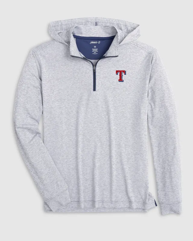 Texas Rangers Hybrid Performance 1/4 Zip Hoodie sold by Johnnie-O