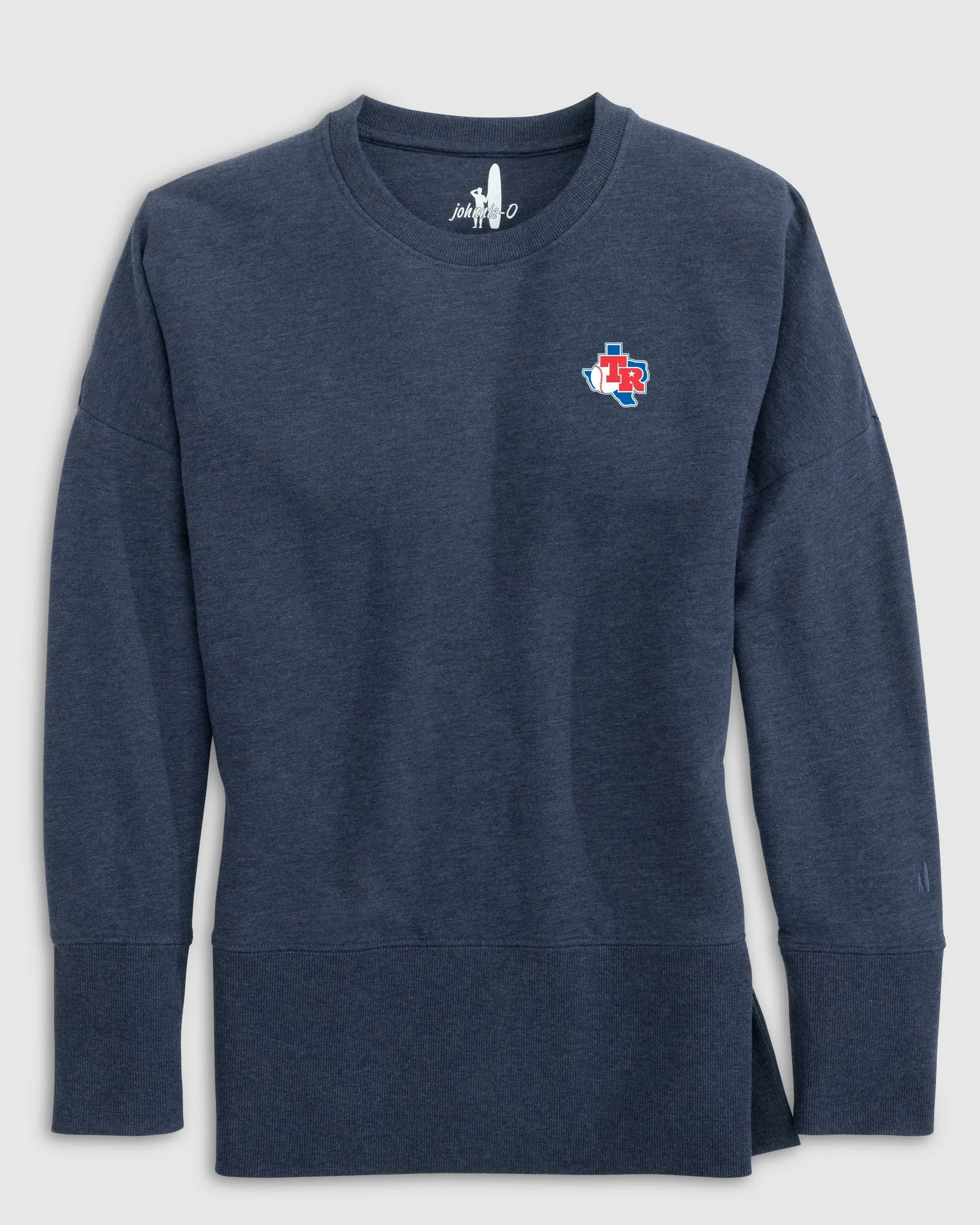 Women's Texas Rangers Brittany Crewneck Sweatshirt - Cooperstown Logo sold by Johnnie-O