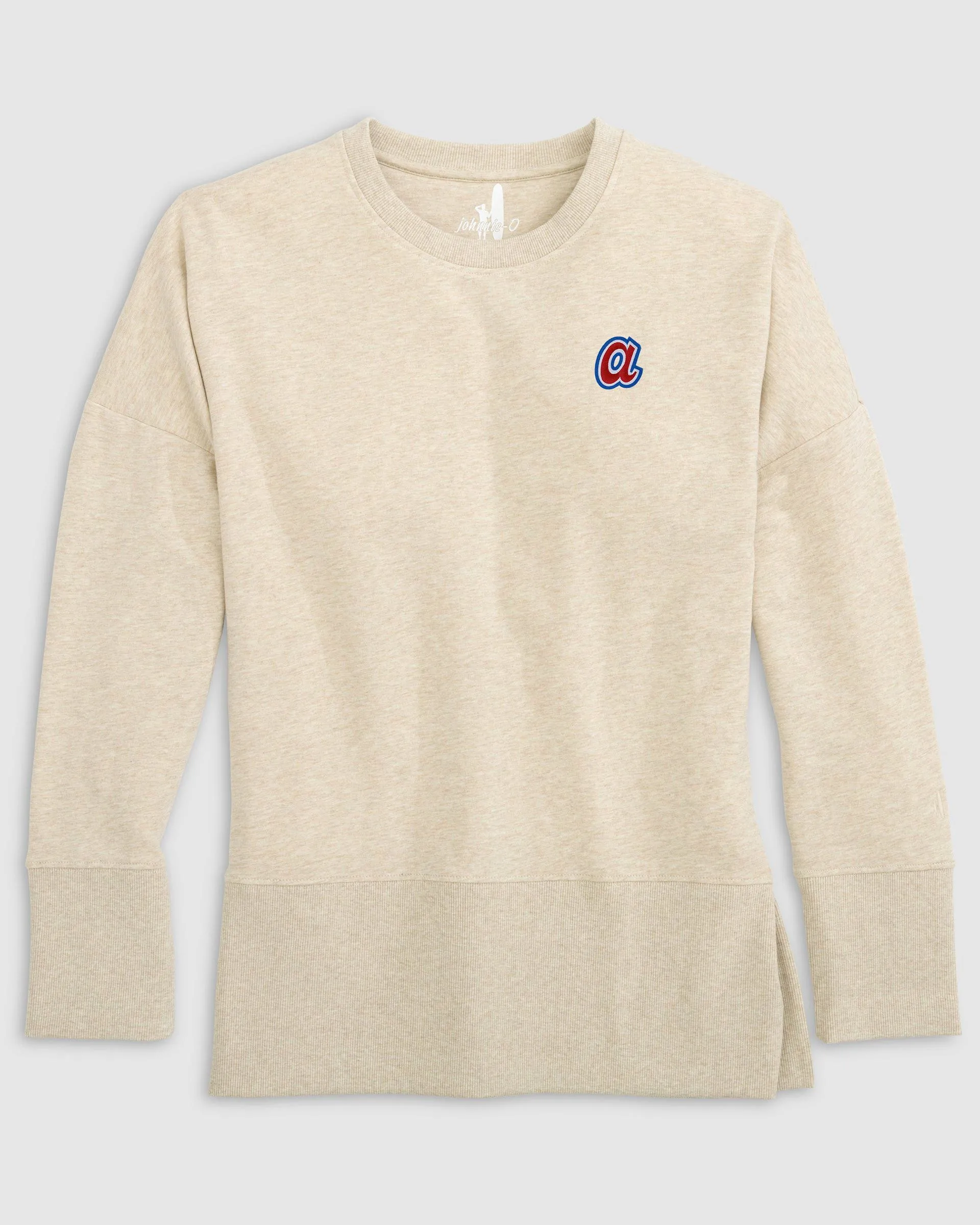 Women's Atlanta Braves Brittany Crewneck Sweatshirt - Cooperstown Logo sold by Johnnie-O product image thumbnail 3