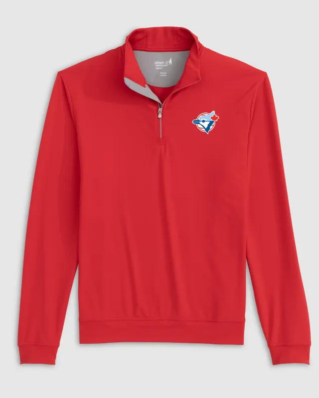 Toronto Blue Jays Motion Performance 1/4 Zip - Cooperstown Logo sold by Johnnie-O