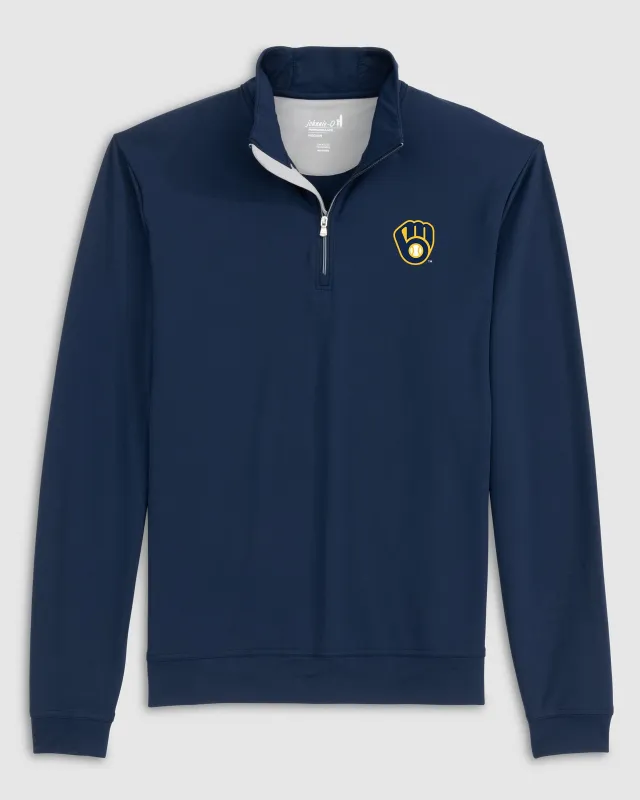 Milwaukee Brewers Motion Performance 1/4 Zip sold by Johnnie-O