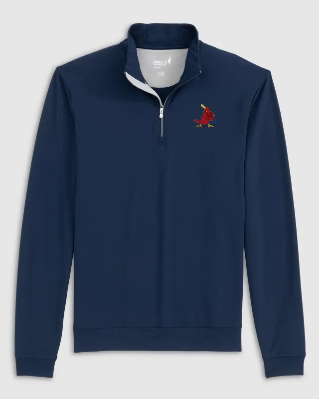 St. Louis Cardinals Motion Performance 1/4 Zip - Cooperstown Logo made by Johnnie-O