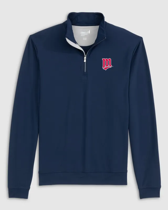Minnesota Twins Motion Performance 1/4 Zip - Cooperstown Logo sold by Johnnie-O