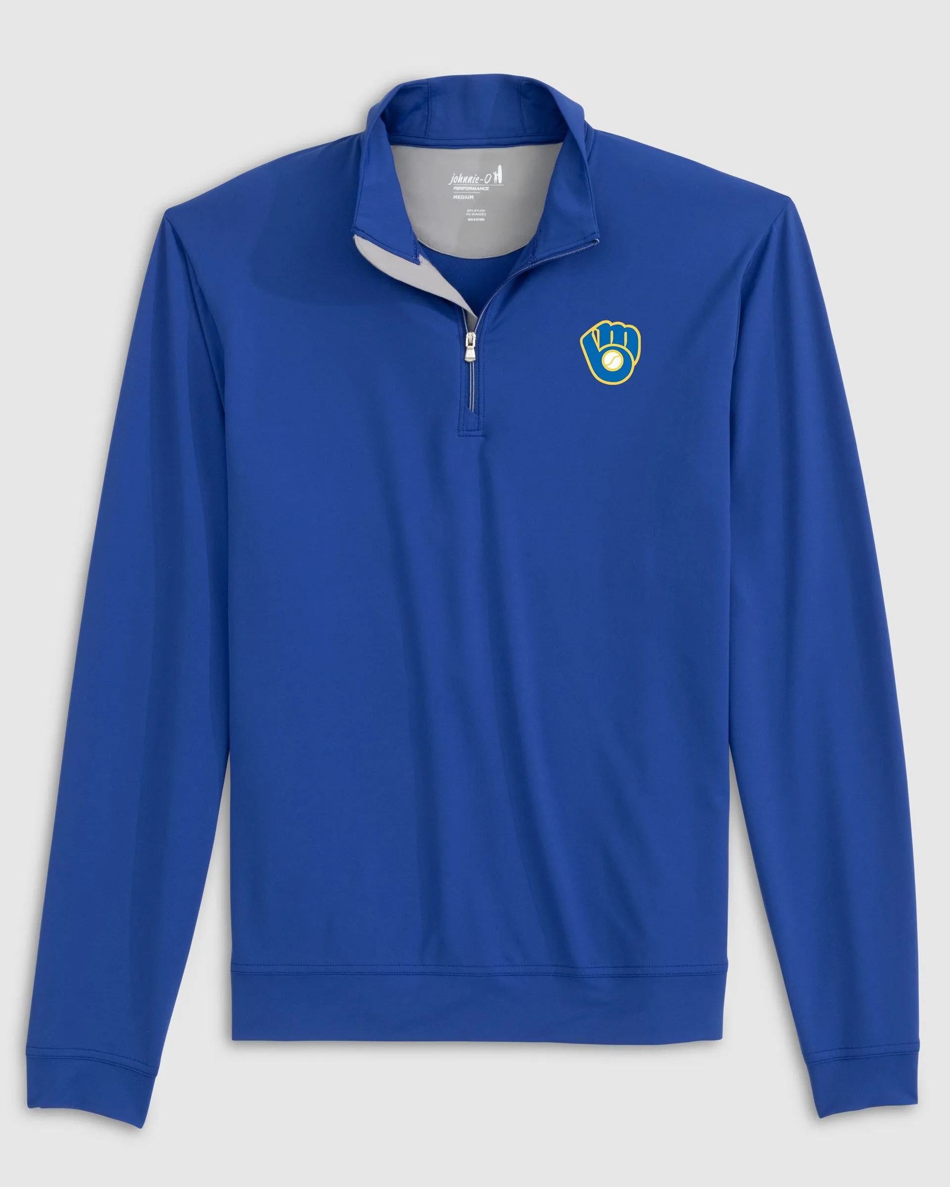 Milwaukee Brewers Motion Performance 1/4 Zip - Cooperstown Logo sold by Johnnie-O