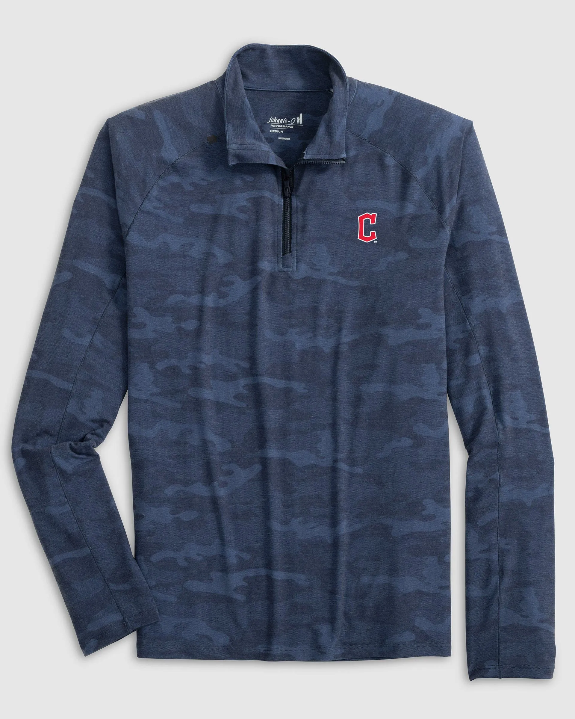 Cleveland Guardians Patton Performance Camo 1/4 Zip sold by Johnnie-O