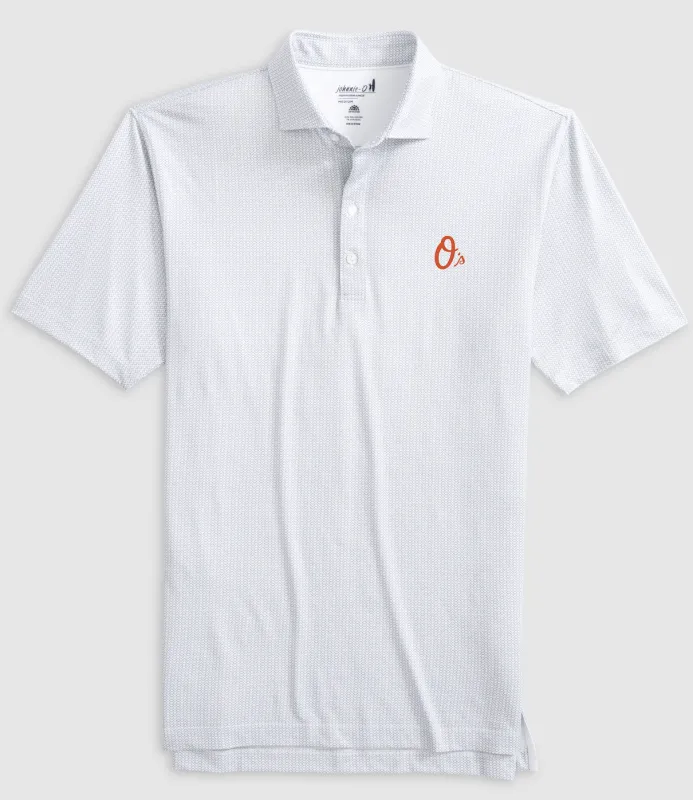 Baltimore Orioles Slade Performance Jersey Printed Polo - O Logo sold by Johnnie-O