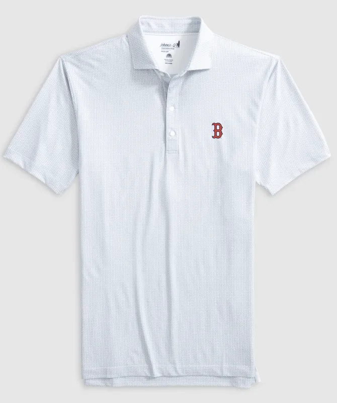 Boston Red Sox Slade Performance Jersey Printed Polo made by Johnnie-O
