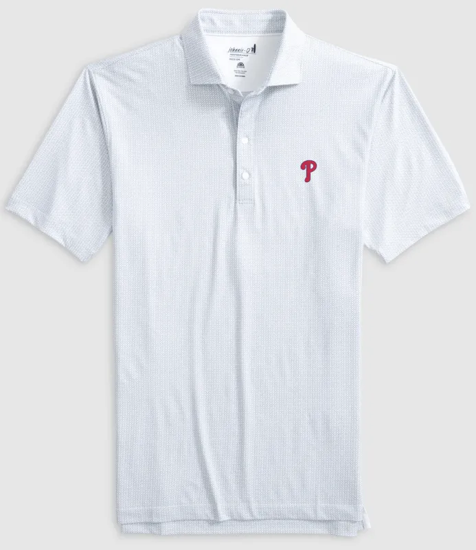 Philadelphia Phillies Slade Performance Jersey Printed Polo sold by Johnnie-O
