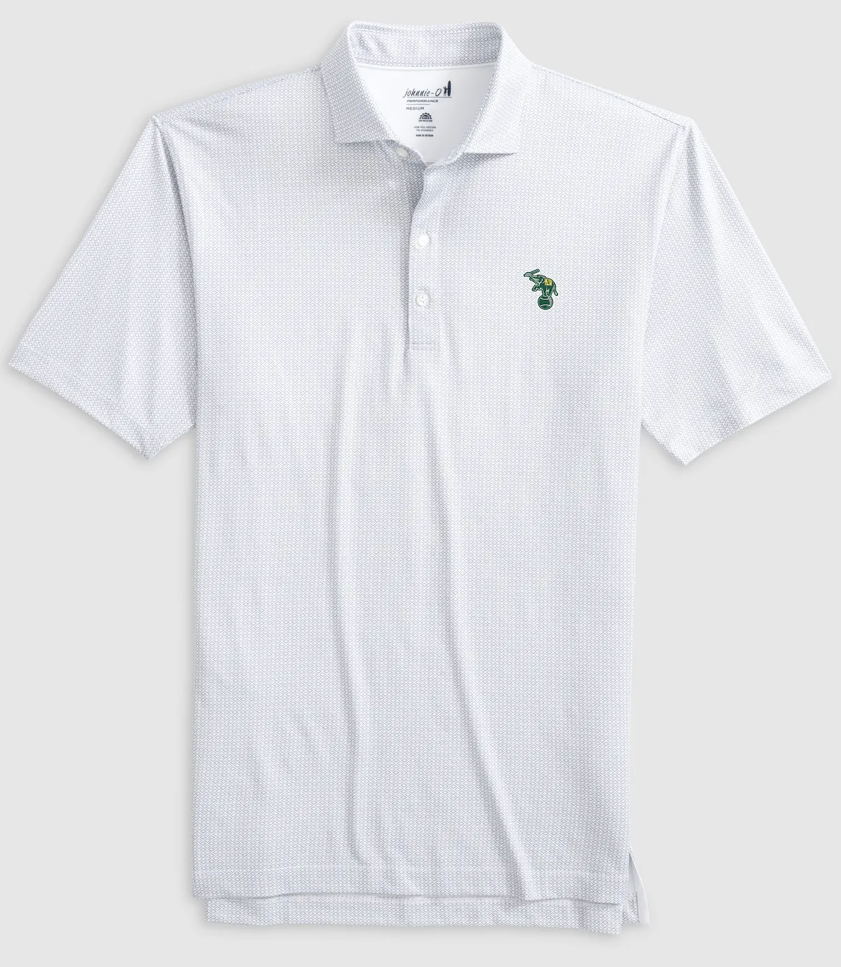 Oakland Athletics Slade Performance Jersey Printed Polo - Cooperstown Logo sold by Johnnie-O