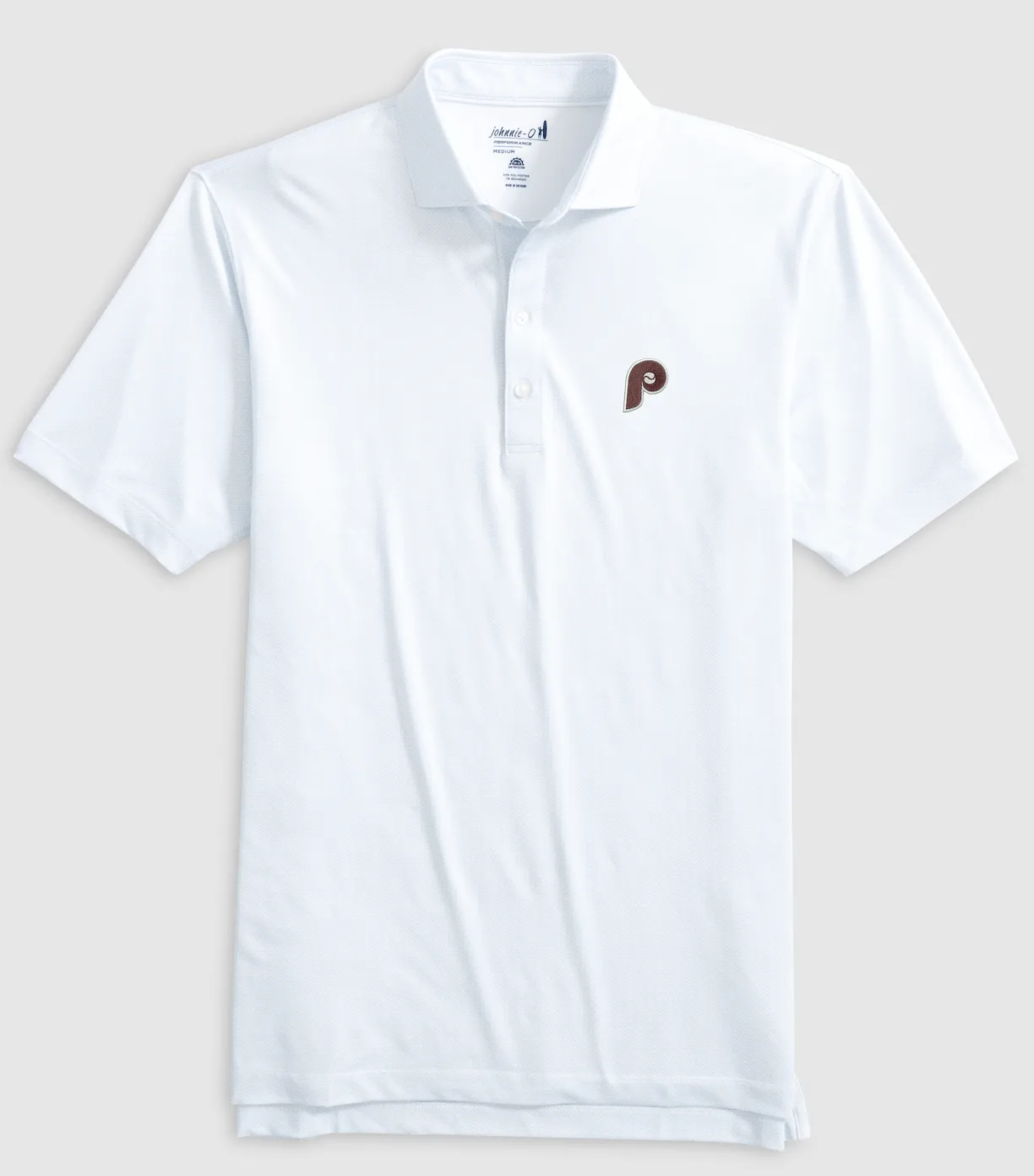 Philadelphia Phillies Slade Performance Jersey Printed Polo - Cooperstown Logo sold by Johnnie-O