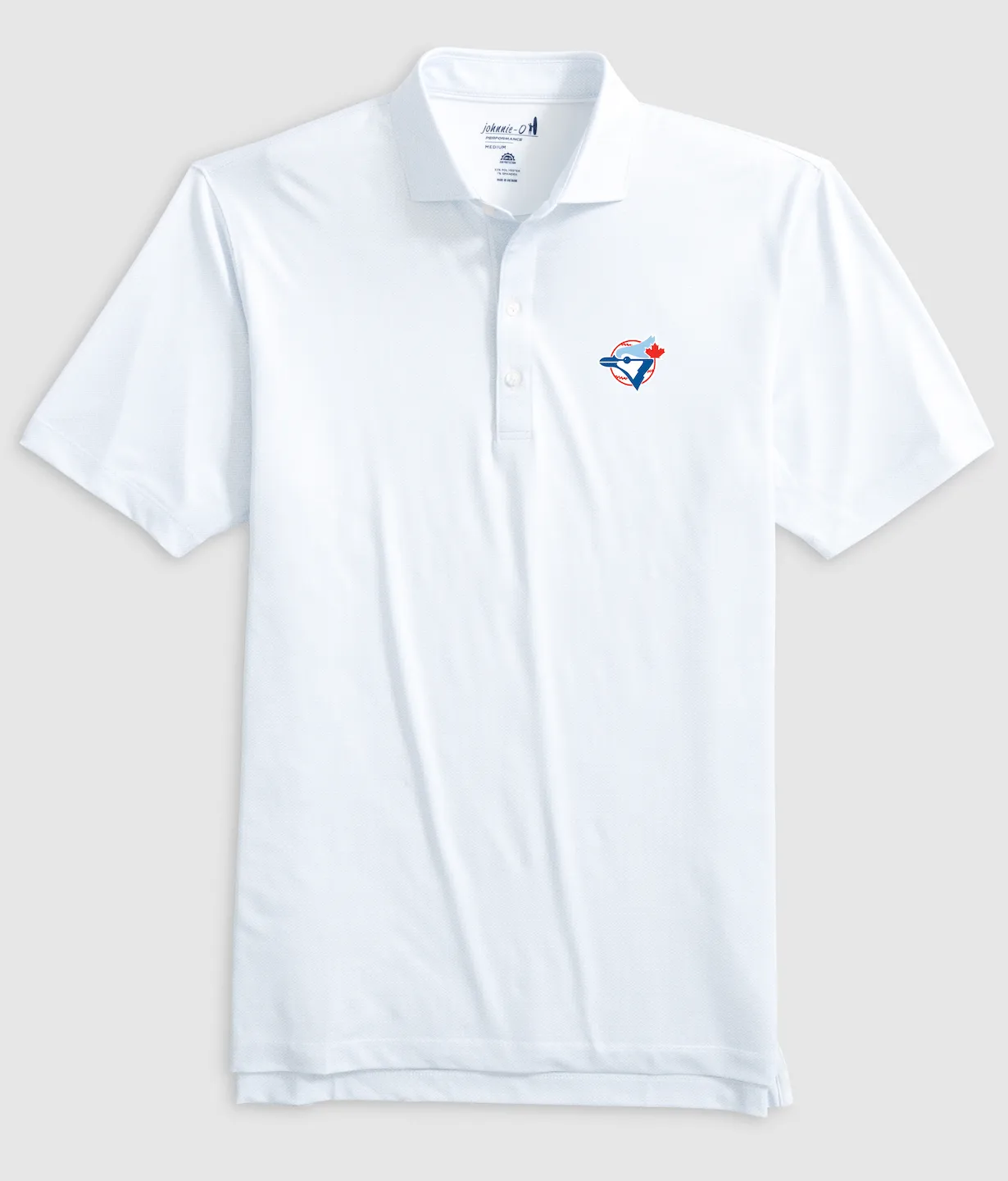 Toronto Blue Jays Slade Performance Jersey Printed Polo - Cooperstown Logo sold by Johnnie-O