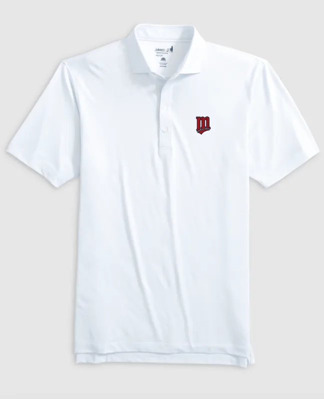 Minnesota Twins Slade Performance Jersey Printed Polo - Cooperstown Logo sold by Johnnie-O