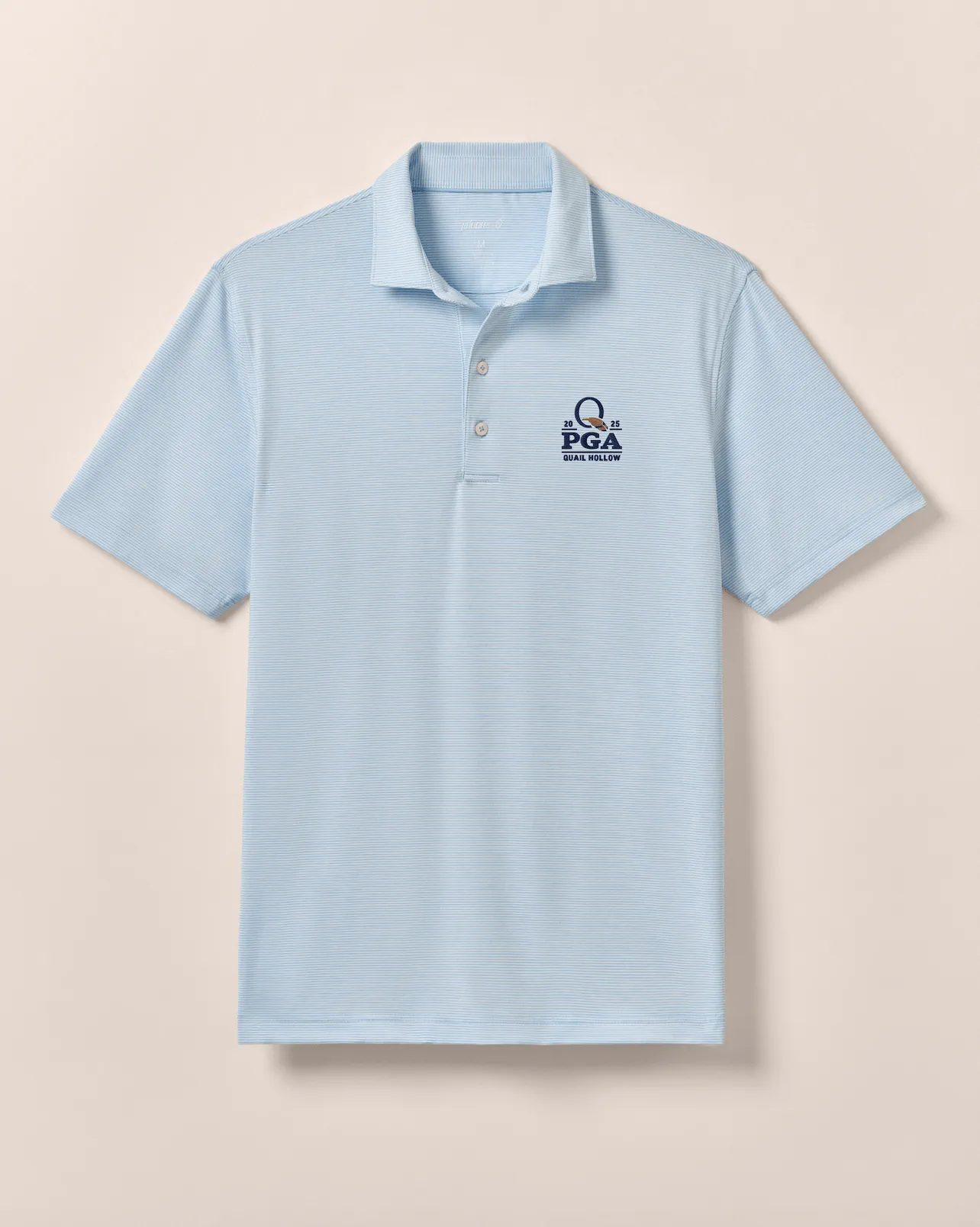 PGA Championship Quail Hollow Lyndonn Performance Jersey Striped Polo sold by Johnnie-O