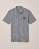 UConn Lyndonn Performance Jersey Striped Polo - 2025 Women's College Basketball Champions Logo sold by Johnnie-O