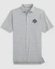 UConn Lyndonn Performance Jersey Striped Polo - 2025 Women's College Basketball Champions Logo sold by Johnnie-O