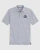 UConn Lyndonn Performance Jersey Striped Polo - 2025 Women's College Basketball Champions Logo sold by Johnnie-O