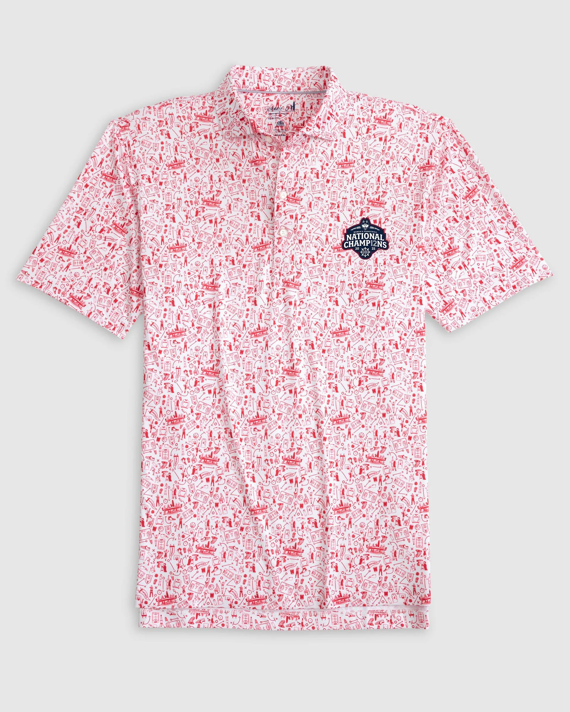 UConn Hoop There It Is Performance Jersey Polo - 2025 Women's College Basketball Champions Logo sold by Johnnie-O product image thumbnail 2