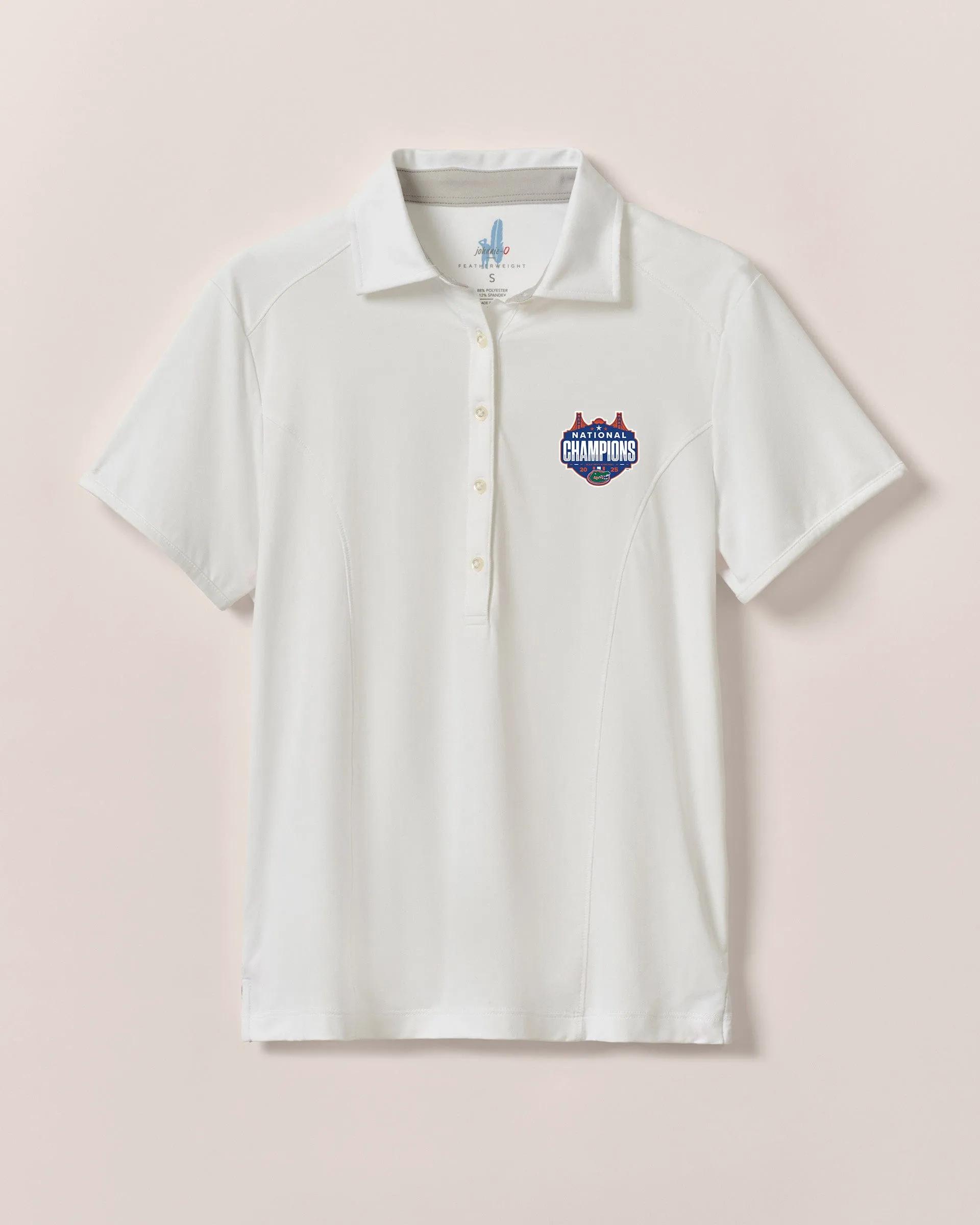 Women's Florida Angela Performance Polo - 2025 Men's College Basketball Champions Logo sold by Johnnie-O