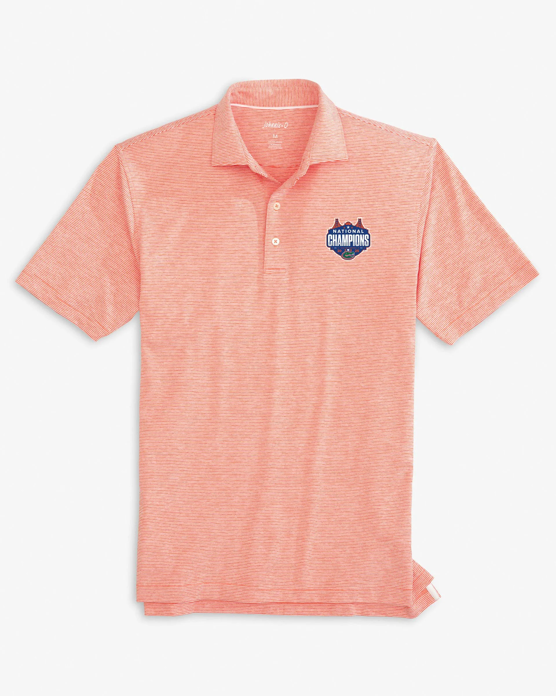 Florida Lyndonn Striped Jersey Performance Polo - 2025 Men's College Basketball Champions Logo sold by Johnnie-O product image thumbnail 2