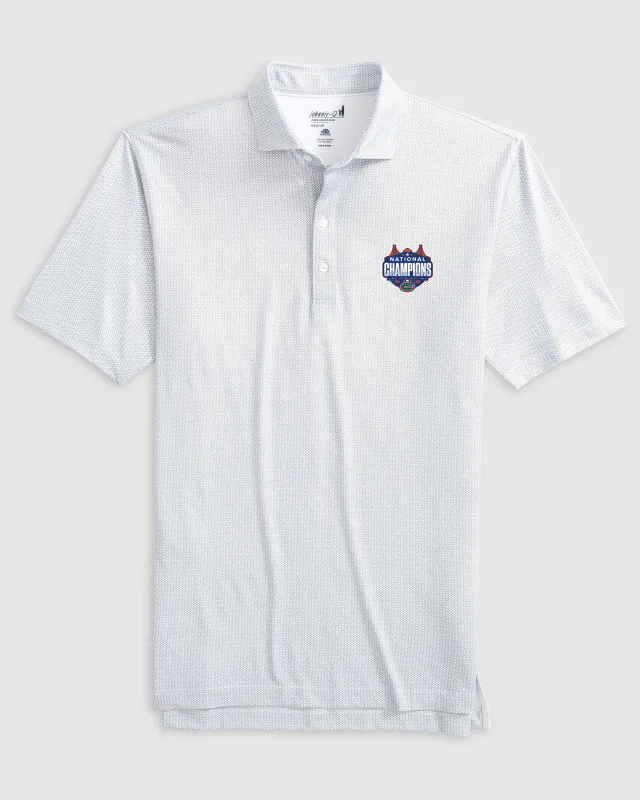 Florida Slade Printed Jersey Performance Polo - 2025 Men's College Basketball Champions Logo sold by Johnnie-O