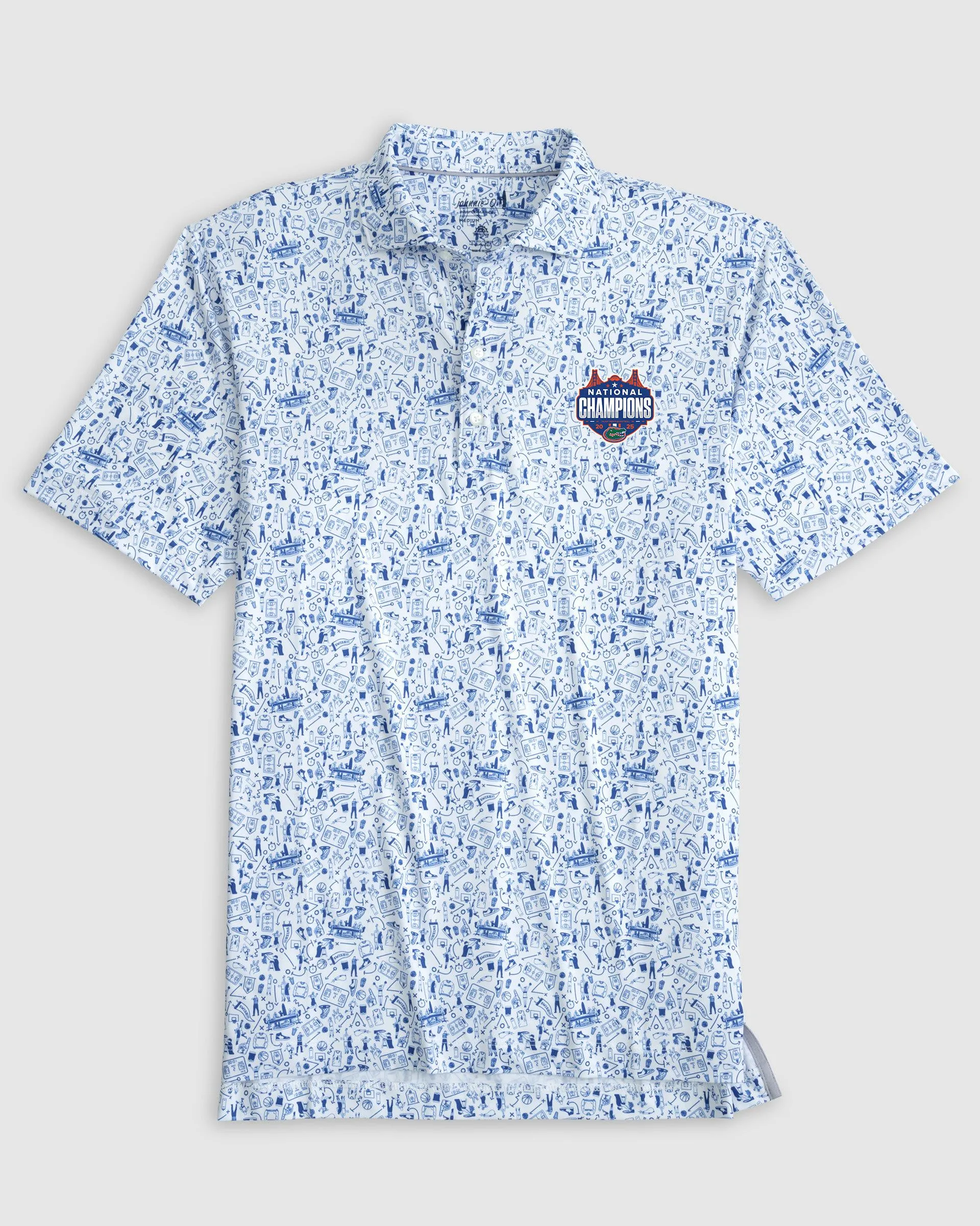 Florida Hoop There It Is Performance Jersey Polo - 2025 Men's College Basketball Champions Logo sold by Johnnie-O product image thumbnail 2