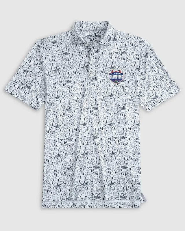 Florida Hoop There It Is Performance Jersey Polo - 2025 Men's College Basketball Champions Logo sold by Johnnie-O