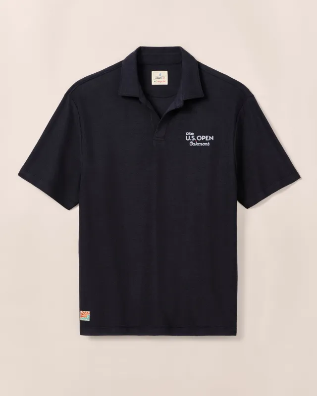 125th U.S. Open Frankie French Terry Polo - Oakmont Logo sold by Johnnie-O