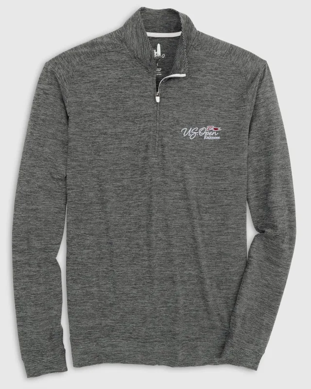 125th U.S. Open Vaughn Striped Performance 1/4 Zip - Flag Logo sold by Johnnie-O