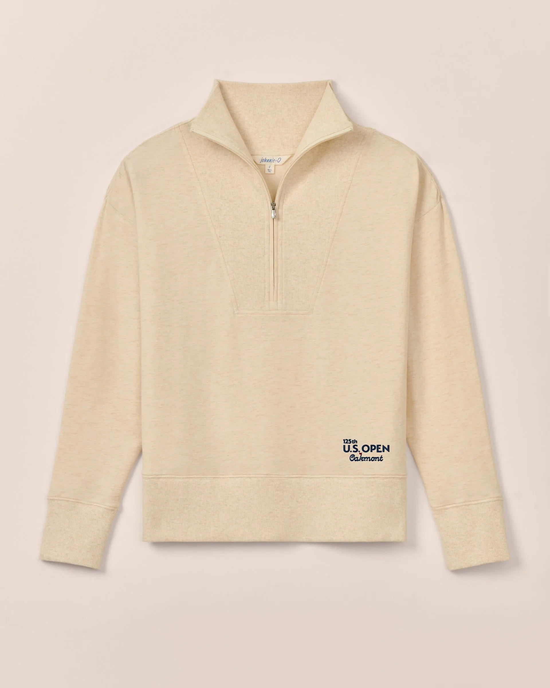 Women's 125th U.S. Open Taylor Drop Shoulder Cotton 1/4 Zip - Oakmont Logo sold by Johnnie-O