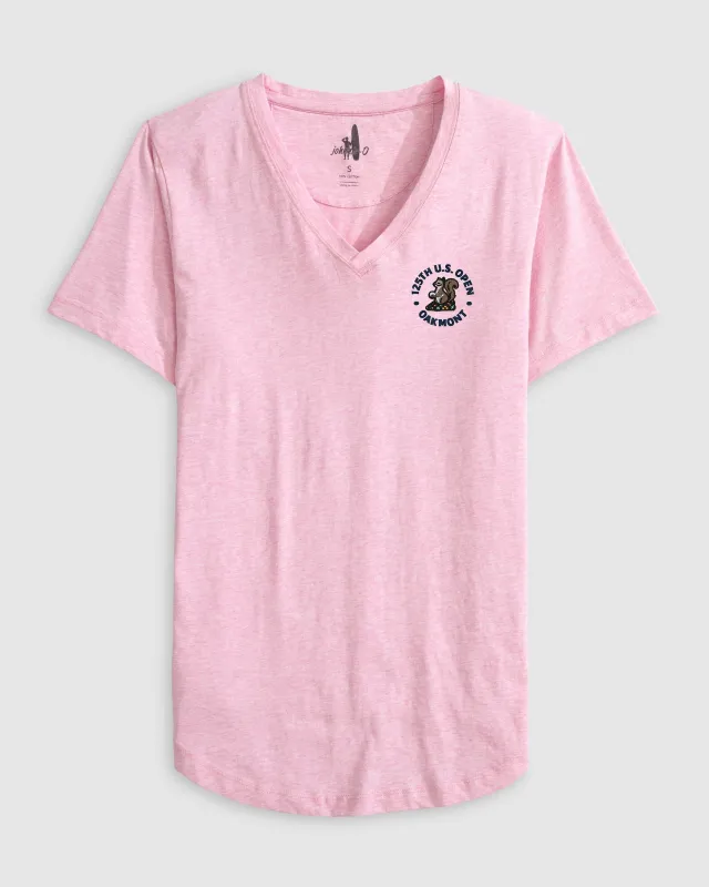 Women's 125th U.S. Open Merediths V-Neck T-Shirt sold by Johnnie-O