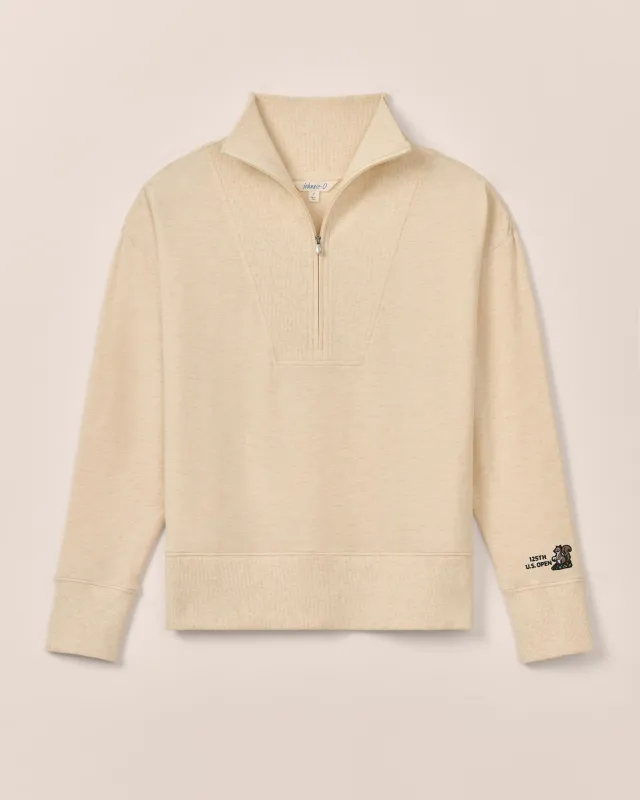 Women's 125th U.S.Open Taylor Drop Shoulder Cotton 1/4 Zip sold by Johnnie-O