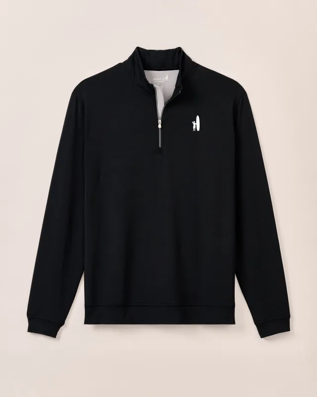 Custom Surfer Logo Motion Performance 1/4 Zip Pullover made by Johnnie-O