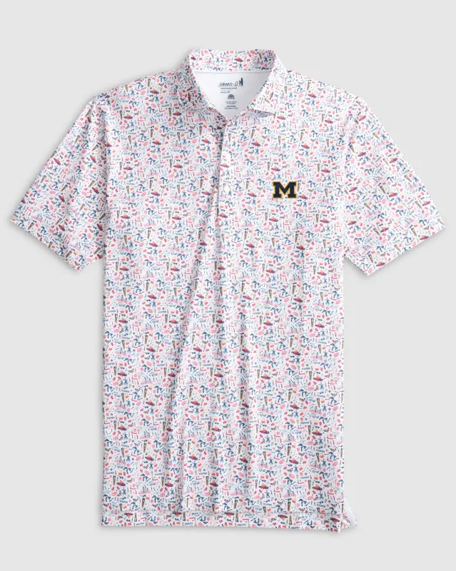 Michigan The Great Lakes Jersey Performance Polo sold by Johnnie-O