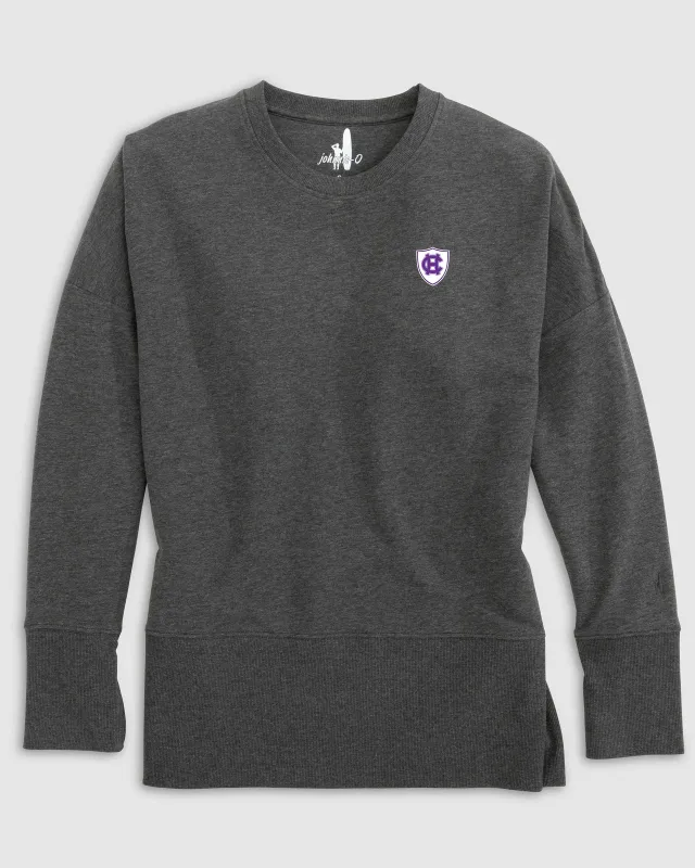 Women's Holy Cross Brittany Crewneck Sweatshirt - Shield Logo sold by Johnnie-O