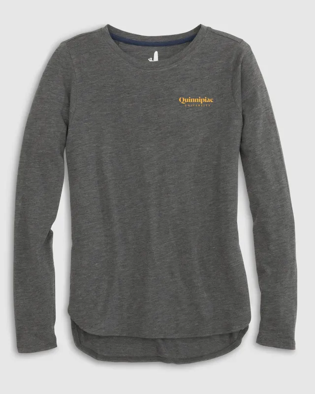 Women's Quinnipiac Addison Long Sleeve T-Shirt - Script Logo sold by Johnnie-O