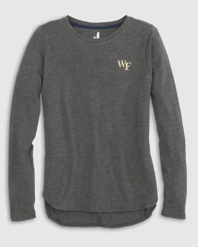 Women's Wake Forest Addison Long Sleeve T-Shirt sold by Johnnie-O