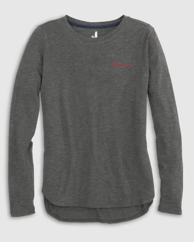 Women's Oklahoma Addison Long Sleeve T-Shirt - Script Logo made by Johnnie-O