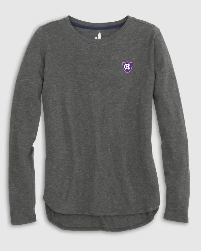 Women's Holy Cross Addison Long Sleeve T-Shirt - Shield Logo sold by Johnnie-O