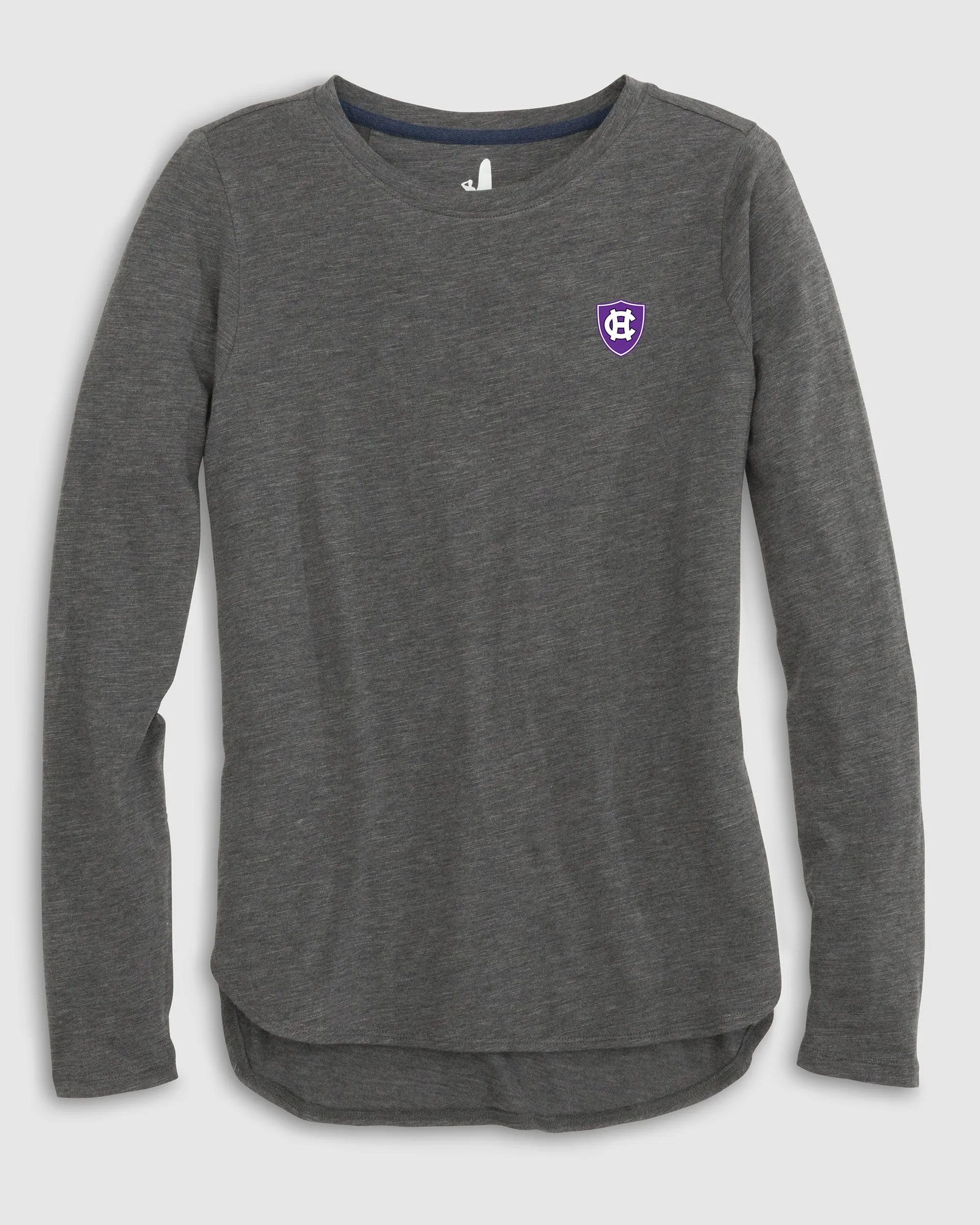 Women's Holy Cross Addison Long Sleeve T-Shirt - Shield Logo sold by Johnnie-O