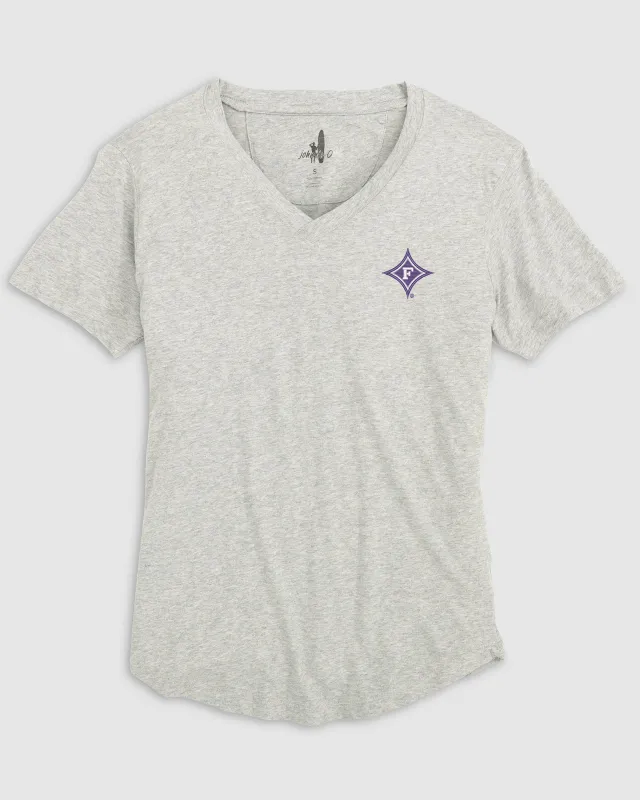 Women's Furman Merediths V-Neck T-Shirt sold by Johnnie-O