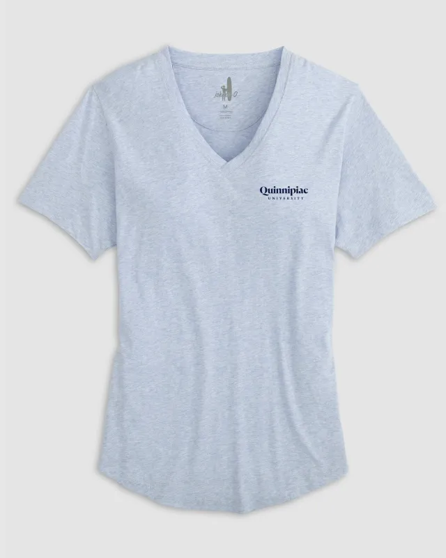 Women's Quinnipiac Merediths V-Neck T-Shirt - Script Logo sold by Johnnie-O
