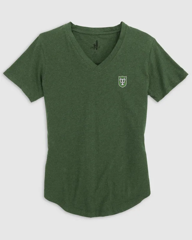 Women's Tulane Merediths V-Neck T-Shirt made by Johnnie-O