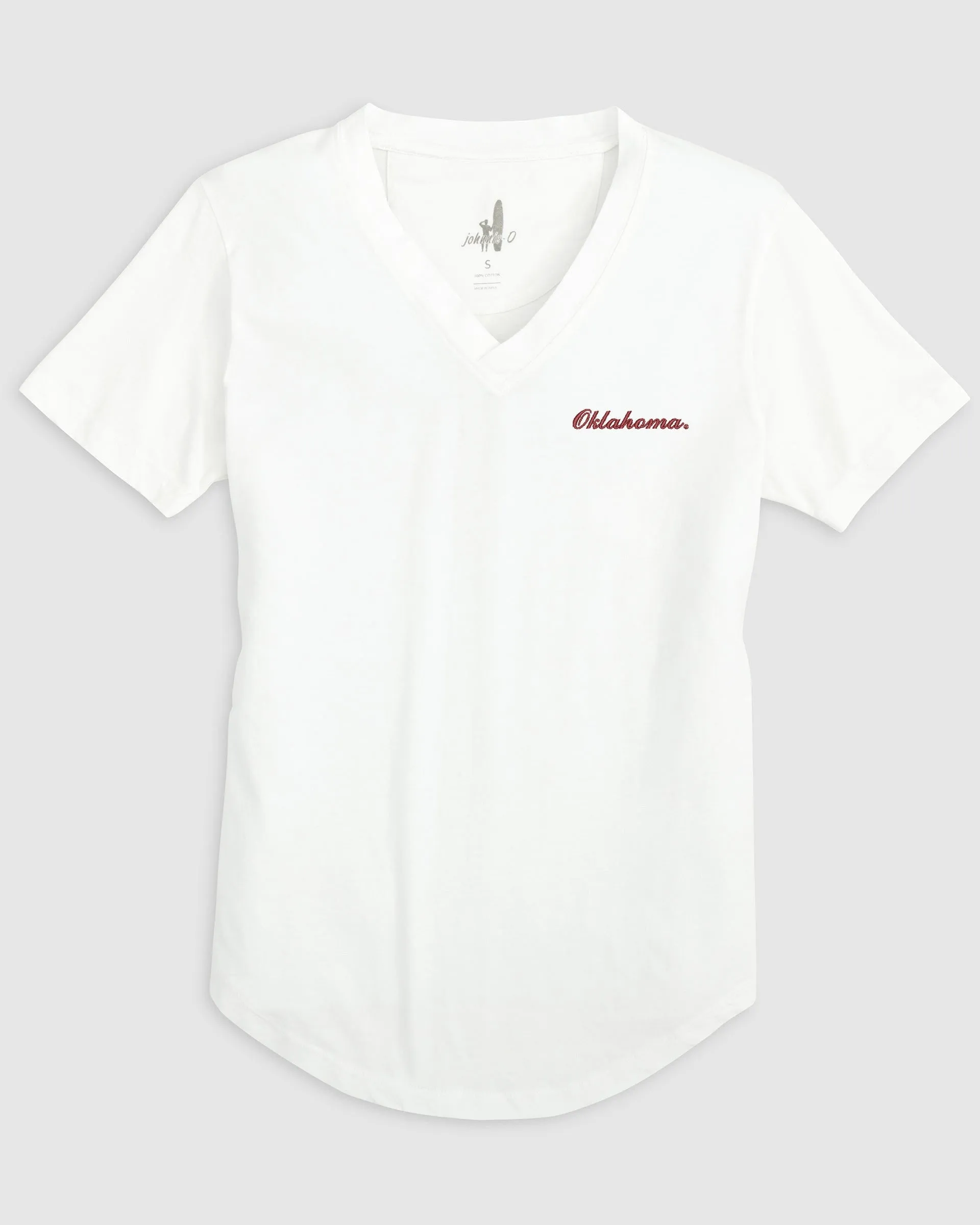 Women's Oklahoma Merediths V-Neck T-Shirt - Script Logo sold by Johnnie-O product image thumbnail 4