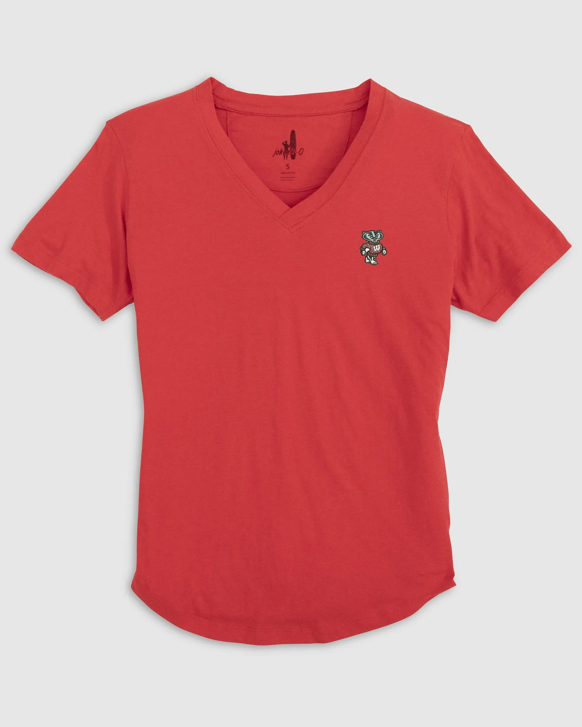 Women's Wisconsin Merediths V-Neck T-Shirt - Bucky Logo sold by Johnnie-O product image thumbnail 3