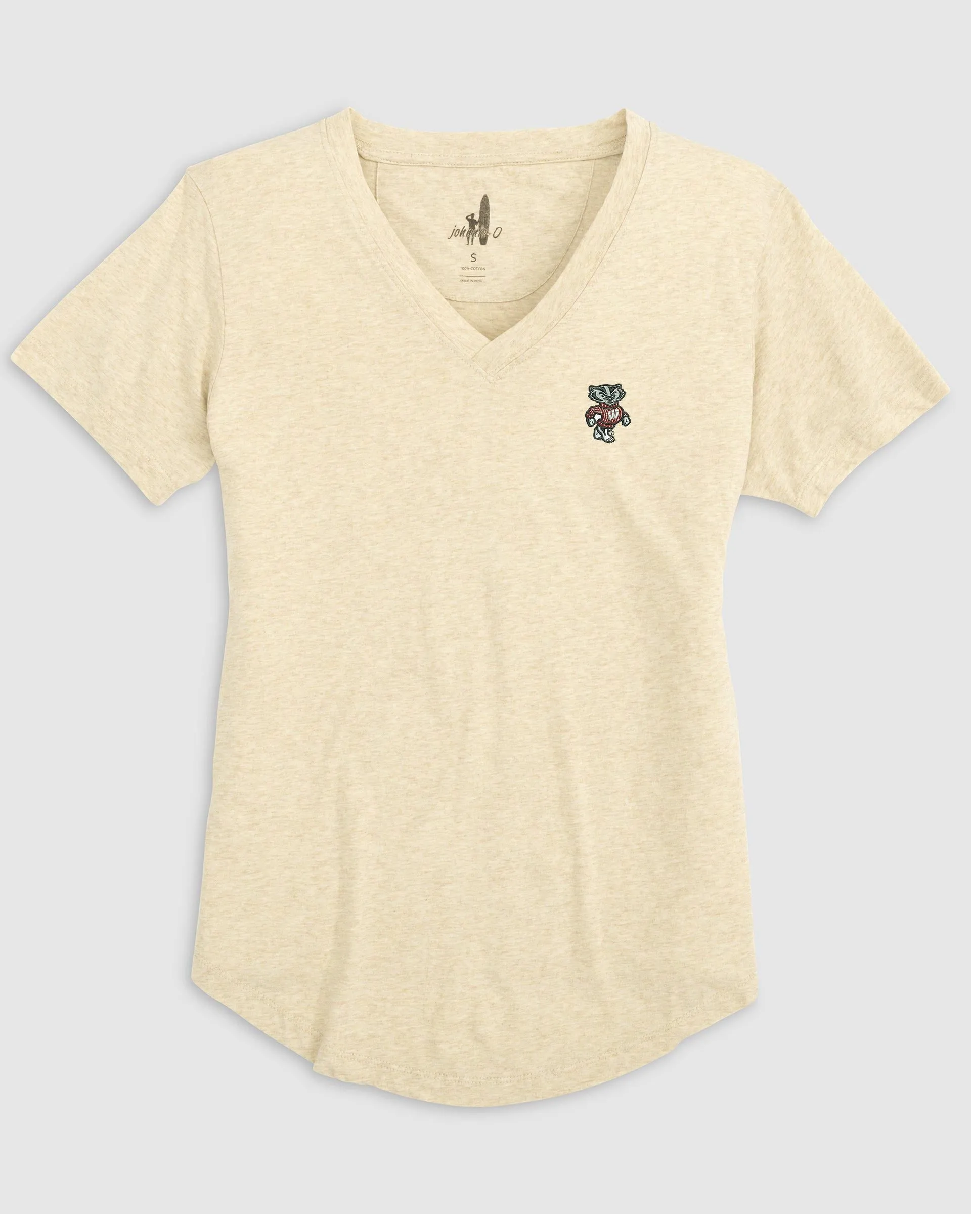 Women's Wisconsin Merediths V-Neck T-Shirt - Bucky Logo sold by Johnnie-O product image thumbnail 2