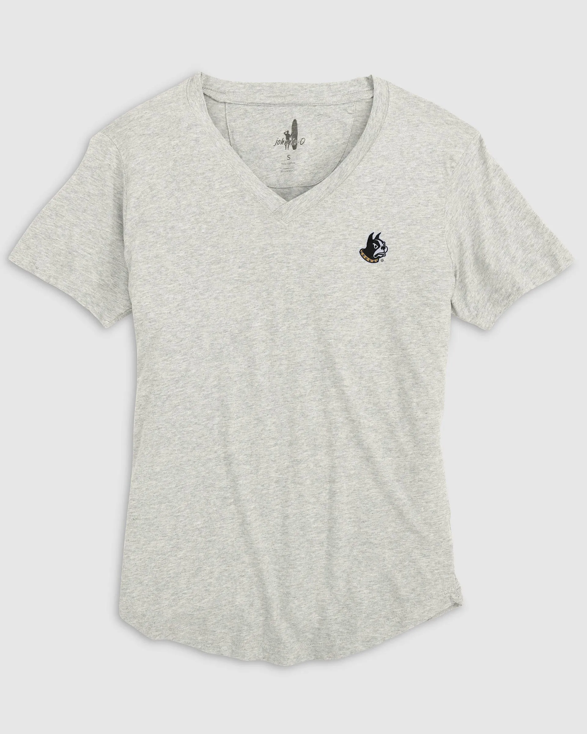 Women's Wofford Merediths V-Neck T-Shirt - Terrier Logo sold by Johnnie-O