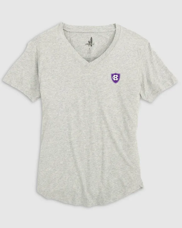 Women's Holy Cross Merediths V-Neck T-Shirt sold by Johnnie-O