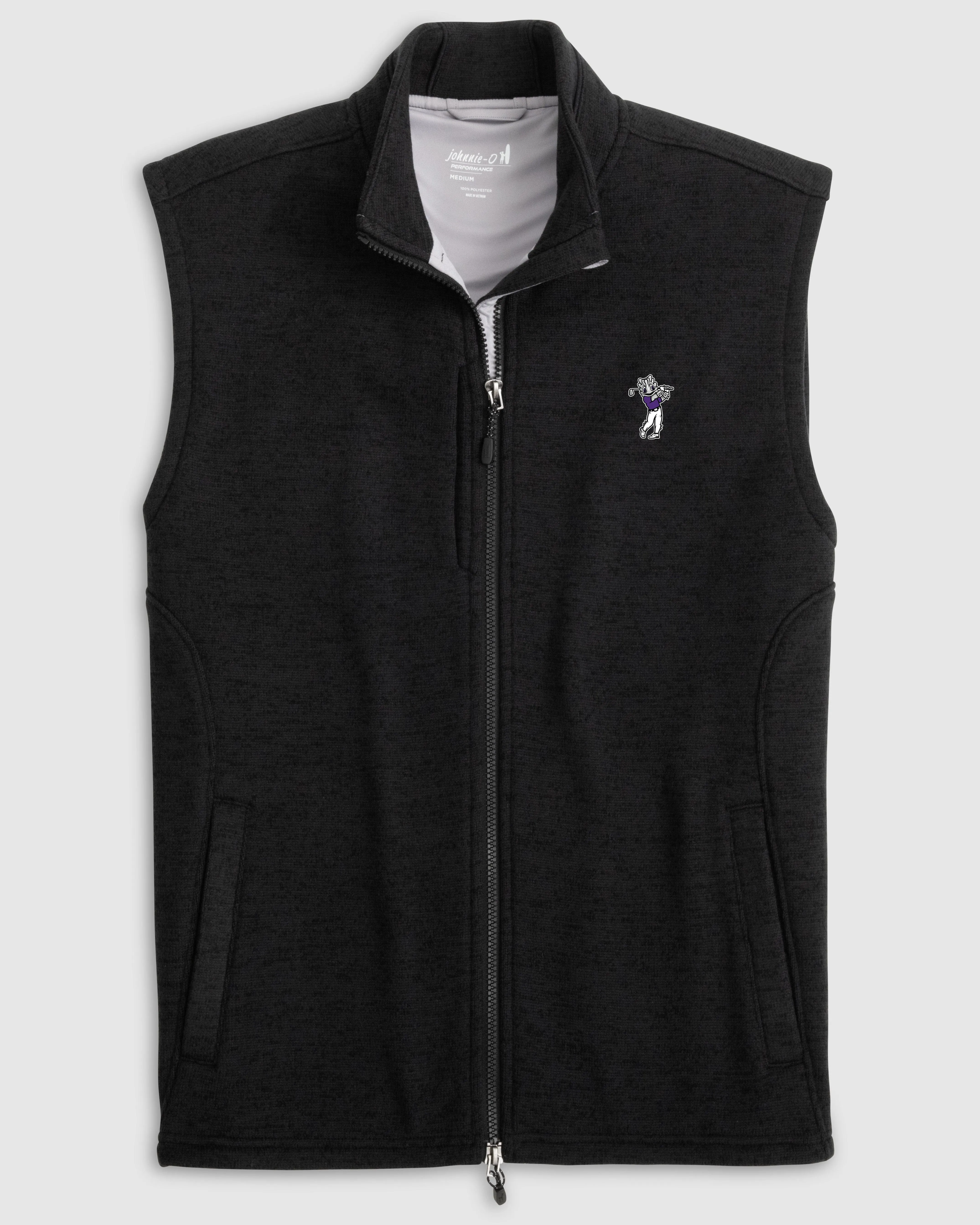 Texas Christian Denalis Performance Fleece Vest - Golf Logo sold by Johnnie-O product image thumbnail 2