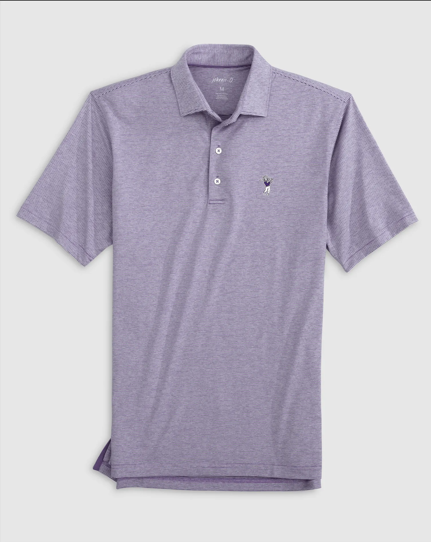 Texas Christian Lyndonn Striped Jersey Performance Polo - Golf Logo sold by Johnnie-O product image thumbnail 3