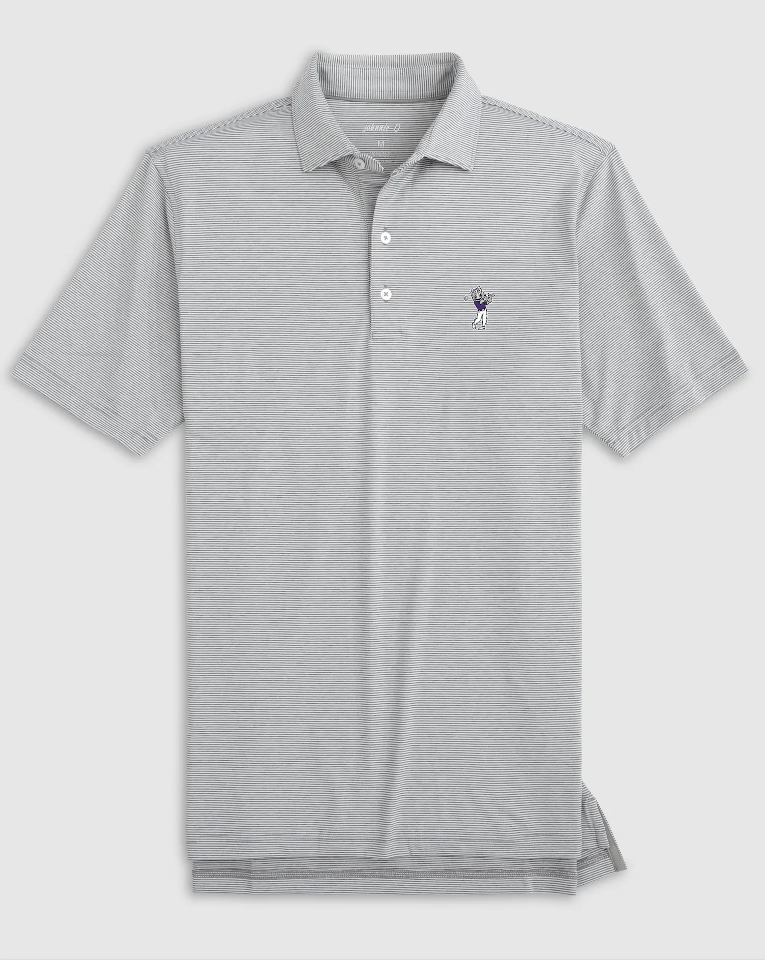Texas Christian Lyndonn Striped Jersey Performance Polo - Golf Logo sold by Johnnie-O